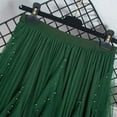 thumbnail image 5 of ClodeEU Women's Tulle High Waisted A Line Midi Skirt ,Flowy Slimming Casual Skirt Green,Womens Plus Free Size, 5 of 8