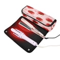 thumbnail image 3 of Hair Tool Organizer Bag with Heat Resistant Mat Removable Travel Storage Case for Hot Air Brushes Curling Irons Strawberry and Pink Polka, 3 of 8