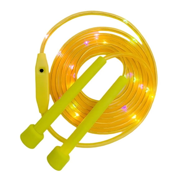 LED Light Up Skipping Rope with 3 Rainbow Modes Adjustable PVC Jump Rope for Kids and Adults Fitness