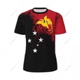 thumbnail image 3 of Exclusive design Papua New Guinea Flag Grain 3D Printed Men Running Bike Soccer Tennis Fitness Sports tshirt Mesh T-shirt, 3 of 13