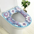thumbnail image 4 of Soft Toilet Seat, Cushion Toilet Seat, 15X17 in Coral Fleece, Waterproof Cushion Covers, Universal Seat Covers, Multi Tone Floral, 1 Pc, 4 of 6