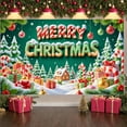 thumbnail image 6 of Festive Merry Christmas Banner Red Green Color Christmas Banner Candy Cane Gift Box Xmas Banner for Christmas Party Holiday Decoration Indoor Celebration, 6 of 9