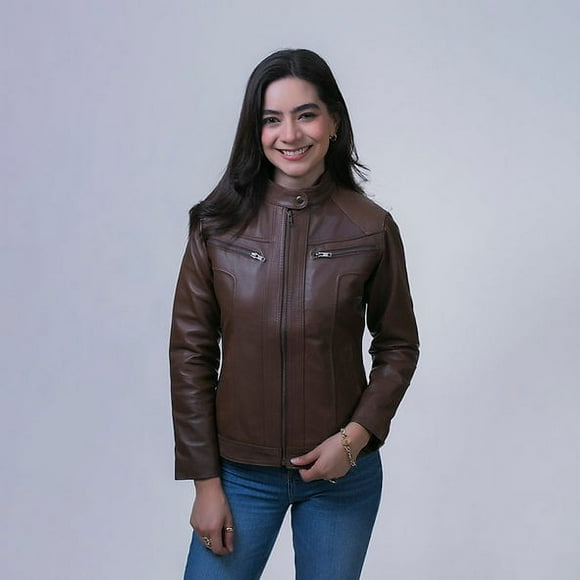 CHAMARRA RENATA PIEL BORREGO CAFÉ