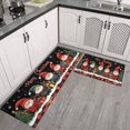 thumbnail image 3 of 2 Pcs Merry Christmas Kitchen Rugs and Mats Set of 2 Xmas Snowflake Winter Happy New Year Kitchen Mats for Floor Non Skid Kitchen Floor Matfor Bath Cooking (47x17+30x17 inches), 3 of 7