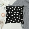 thumbnail image 2 of COMIO  Valentine's Day Pillow Covers White Hearts Decor Black Throw Pillow Covers Valentine's Day Cushion Case Decoration for Sofa Couch, 2 of 5