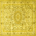 thumbnail image 1 of Ahgly Company Machine Washable Indoor Square Persian Yellow Traditional Area Rugs, 5' Square, 1 of 4