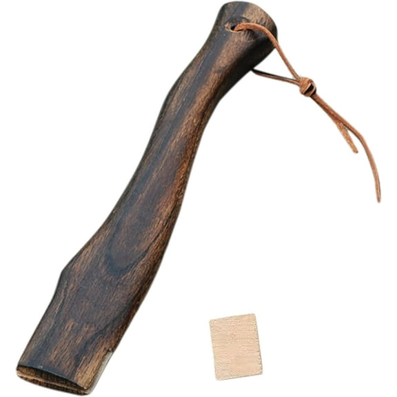Hatchet Handle Replacement: 13 Inch Natural Wooden Ergonomic Curved Ax Handle for Camping & Woodworking