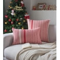 thumbnail image 5 of Boho Throw Pillow Covers 18x18 Inch Set of 2, Farmhouse Decorative Couch Pillow Cases, Accent Pillows of Bed, Sofa Bedroom Living Room Home Decor Cushion Cover, 5 of 7