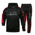 thumbnail image 3 of Chándal de otoño e invierno para hombre, sudadera con capucha y estampado de corazones, conjunto de 2 piezas, traje deportivo para correr y fitness, ropa informal de gran oferta, 3 of 3