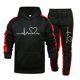 thumbnail image 3 of Chándal de otoño e invierno para hombre, sudadera con capucha y estampado de corazones, conjunto de 2 piezas, traje deportivo para correr y fitness, ropa informal de gran oferta, 3 of 3