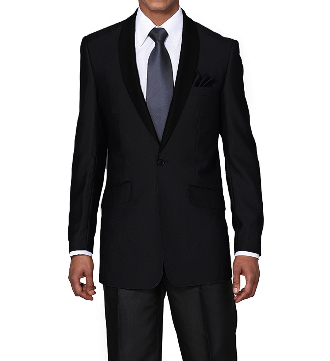 Milano Moda Milano Moda Men's Single Breasted Slim Fit Dress Suit
