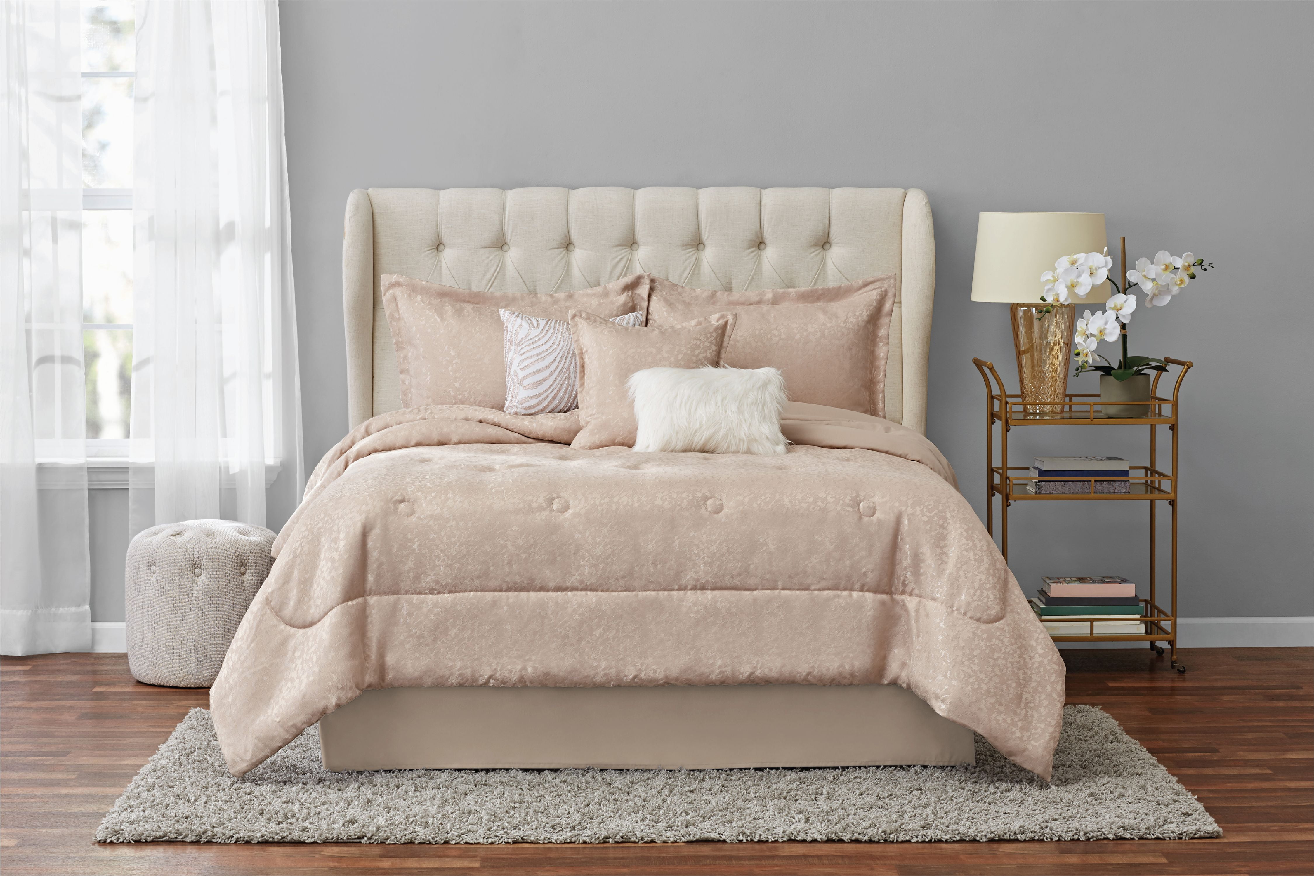 Mainstays Felix Soft Woven Jacquard 7 Piece Comforter Set King