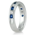 thumbnail image 2 of SZUL Women's Sapphire and Diamond Band in 14k White Gold, 2 of 3