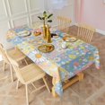 thumbnail image 3 of Pioneer Flower Floral Print Pattern Rectangle Tablecloth 60"x102", Waterproof Polyester Table Cloth, Wipeable Spillproof for Dining Camping Indoor Outdoor, 3 of 6