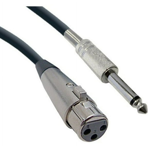 CableWholesale XLR Female to 1/4 Inch Mono Male Audio Cable, 10 foot