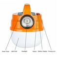 thumbnail image 4 of Graflsoa Solar-Powered LED Camping Lantern with 6 Lighting Modes, USB Rechargeable, Waterproof, Portable for Outdoor Adventures, Orange, Large Size with Charging Cable, 4 of 6