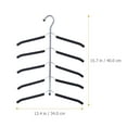 thumbnail image 4 of LOLIPPYY 2-Pack Closet Organizer Hangers Space-Saving Chromium Plated Wrinkle-Free Clothes Storage Rack, 4 of 6