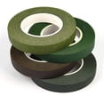 thumbnail image 3 of 4 rollos de cintas florales de 1/2 "de ancho para envolver tallos de ramo y manualidades florales, ramo de boda, verde oscuro, verde claro, verde hierba, marrón oscuro, 3 of 5