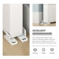 thumbnail image 2 of 4 Sets Barn Through Pocket Door Guide Doorstops Swing Floor Guides Mount Hardware Type White Carbon Steel, 2 of 6