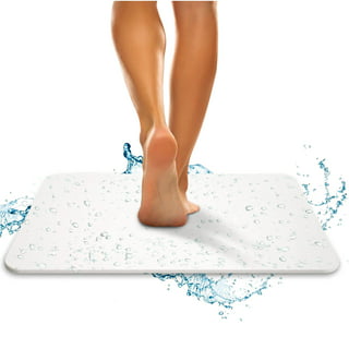Selegna - Stone Bath Mat, Diatomaceous Earth Quick Drying Mat | Super  Absorbing Non Slip Bathroom Floor Mat | Super Absorbent Instant Dry  Diatomite