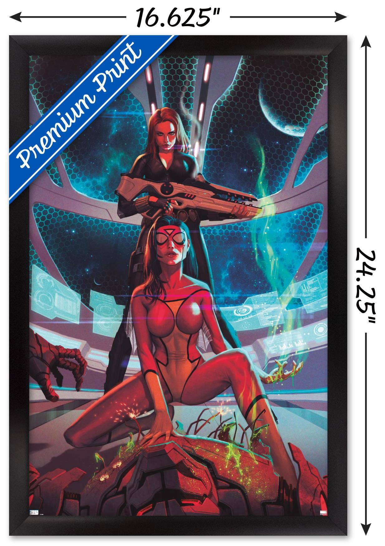 Marvel Comics - Spider Woman - Avengers Assemble #19 Wall Poster, 14.725" x 22.375", Framed