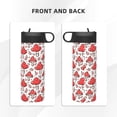 thumbnail image 3 of Cauagu Amanita Red Mushroom for 18 oz Water Bottle With Straw,Stainless Steel Sports Water Cup Flask Wide Mouth Travel Thermal Mug for Home, Office,Car, 3 of 8