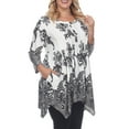 thumbnail image 4 of White Mark Women's Plus Size Paisley Tunic Top with Pockets, 4 of 5