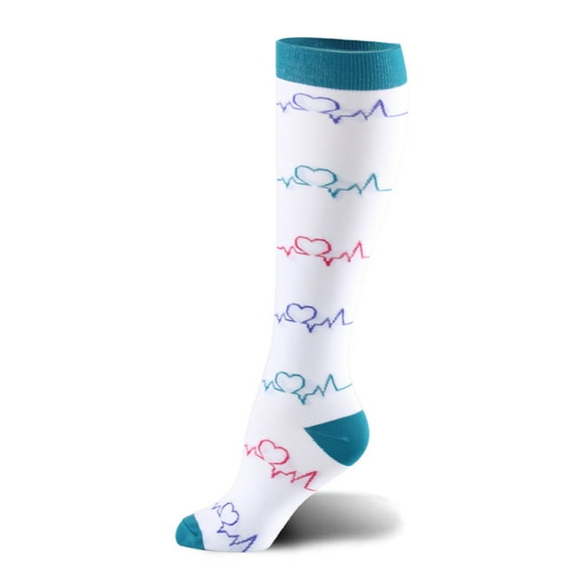 CAROOTU Chaussettes de Compression pour Femmes et Hommes Chaussettes de Circulation-Compression 20-30 mmHg pour le Sport de Course Infirmière