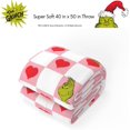 thumbnail image 3 of Grinch Checkered Holiday Christmas Bedding Super Soft Silk Touch Throw, 40 In X, 3 of 5