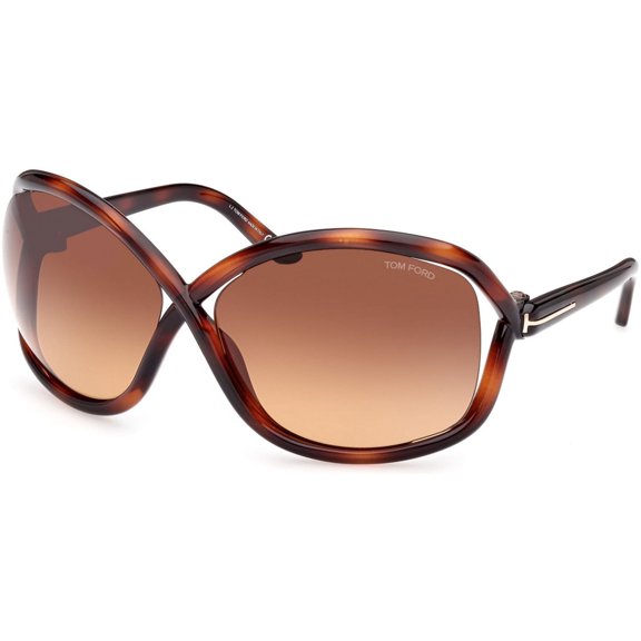 Tom Ford FT1068 52F 68mm Geometric Sunglasses Women's Dark Havana