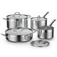 thumbnail image 1 of Cooks Standard Kitchen Juegos de utensilios de cocina de acero inoxidable, ollas y sartenes profesionales que incluyen cacerola, sartén para saltear, olla con tapas, 8 piezas, plateado, 1 of 5