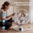 thumbnail image 6 of HARPPA Baby Swing for Infants with Remote Control, 5 Sway Speed, 10 Lullabies, Gray, 6 of 10