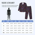 thumbnail image 4 of Fuzoiu Halloween Print Men's Long-Sleeved Pajama,Lounge Button Down Nightwear,Mens Notch Collar Pajama Set -Medium, 4 of 7