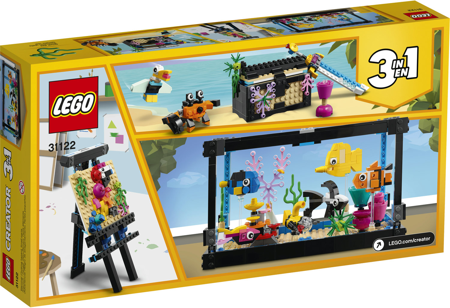 LEGO Creator 3in1 Fish Tank 31122 BuildingToy; Great Gift for Kids (352 Pieces) - image 3 of 10