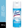 thumbnail image 1 of Lysol Disinfectant Spray, Crisp Linen, Disinfect and Eliminate Odours on Hard Surfaces & Fabrics, 350g, 1 of 6