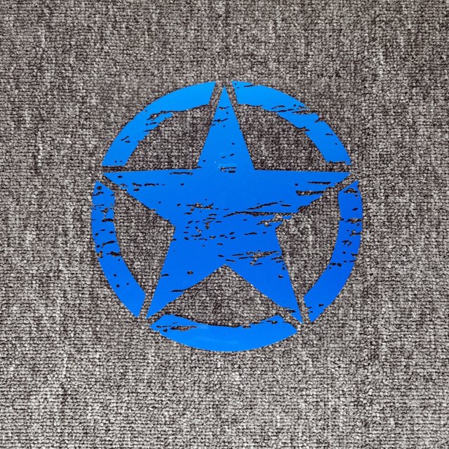 HENGFAYCar Stickers Five-Pointed Stars Battle Damage Reflective Decoration For Door Engine Hood Prado Tacoma Pick-up Trunks