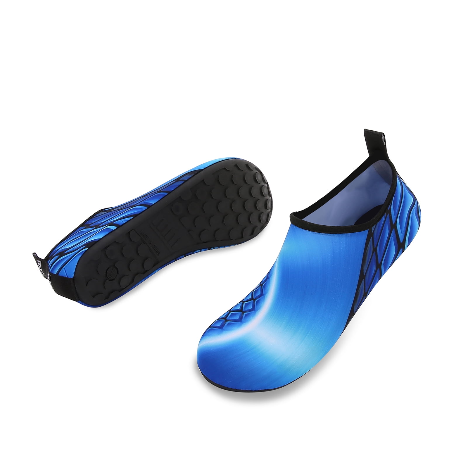 Men and Women a Slip On Barefoot Quick-Dry Beach Aqua Yoga Water Shoes (Tile/Blue, 13-14 Women/10.5-11 Men)