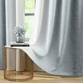 thumbnail image 5 of Junvictex Ombre Grey Blackout Curtains, Grommet Top, Triple Weave Fabric with Black Layer for Ultimate Light Blockage, Ideal for Bedroom, 54"x63", 5 of 6