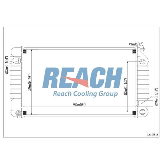 REACH 41-1375 Radiator for 93-92 Oldsmobile Achieva, Automotive Radiator Replacement Part