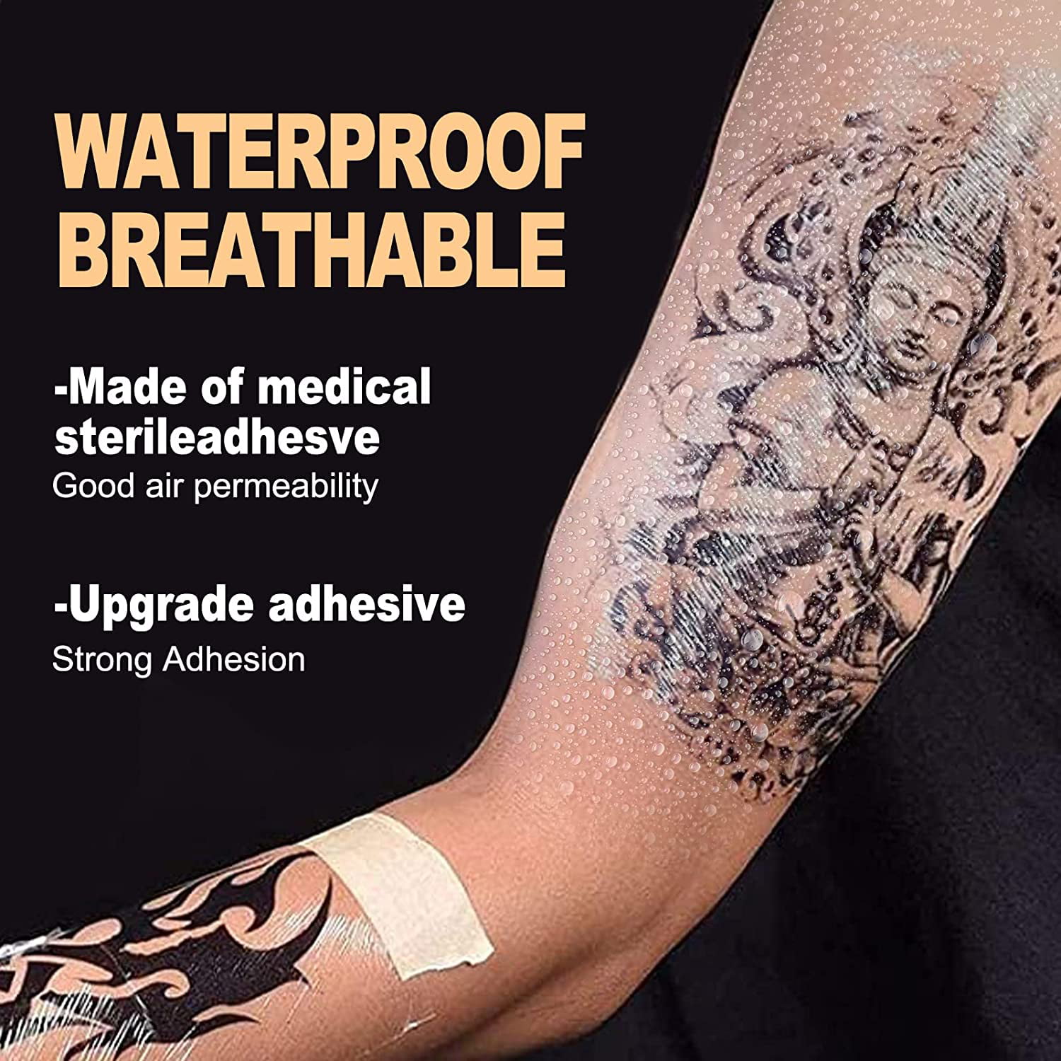 Tattoo Aftercare Bandage Roll, Tattoo Ink Wrap with Sliding Cut 6''x2.2  Yard, Second Skin Derm Shield Protection Transparent Film Dressing  Waterproof Breathable Stretch Adhesive Cover Tattoo Supplies - Walmart.com