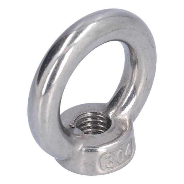 10Pcs Lifting Eye Nut Rings Stainless Steel Lifting Nut Shape Lifting Nut Threaded Nut Fastener Tools for Forestry Machinery