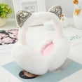 thumbnail image 2 of Riforla Cute Animal Earmuffs Winter Warm Outdoor Ear Covers Headband Earwarmer with Cat Ears Design White, 2 of 4