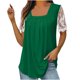 thumbnail image 2 of ICHUANYI Clearance Women Summer Sexy Regular Lace Short Sleeve Women Short Sleeves Top(Green, L) ICHUANYI WER2023081108278, 2 of 6