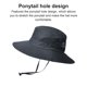 thumbnail image 3 of sweethay Sombreros para el sol Accesorio de ropa Gorras de camping Niños Adultos Sombrero de verano Sombrero de pescador ajustable para viajes Sombreros Negro/Adulto, 3 of 6