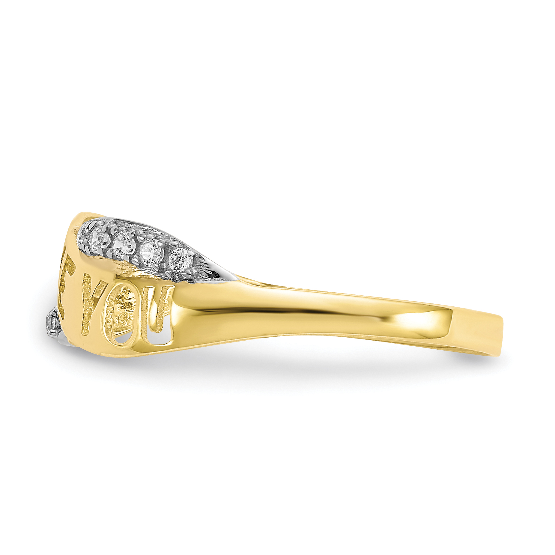 Lot De 3 Bagues Or Jaune 14 Carats Avec Zircone Cubique - Taille 8, Style Bande, Occasion