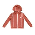 thumbnail image 7 of CYRBOKO Girls Hooded Jackets, Cotton Outdoor Thermal Full Zip Athletic Outerwear Orange Size 3-4 T, 7 of 7