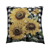 Briarwood Lane Checkered Sunflowers Summer Indoor Pillow