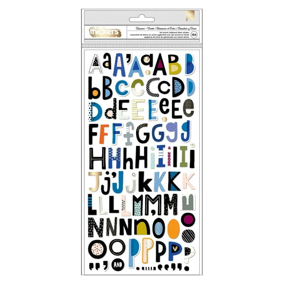 Vicki Boutin Discover Create Thickers Stickers 184/Pkg-Alpha W/Gold Foil