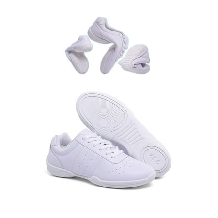 

GENILU Cheer Shoes Girls Kids Breathable Lightweight Cheerleading Shoes Wide Width Dancing Sneakers for Women/Men/Big Kids/Youth White 13C