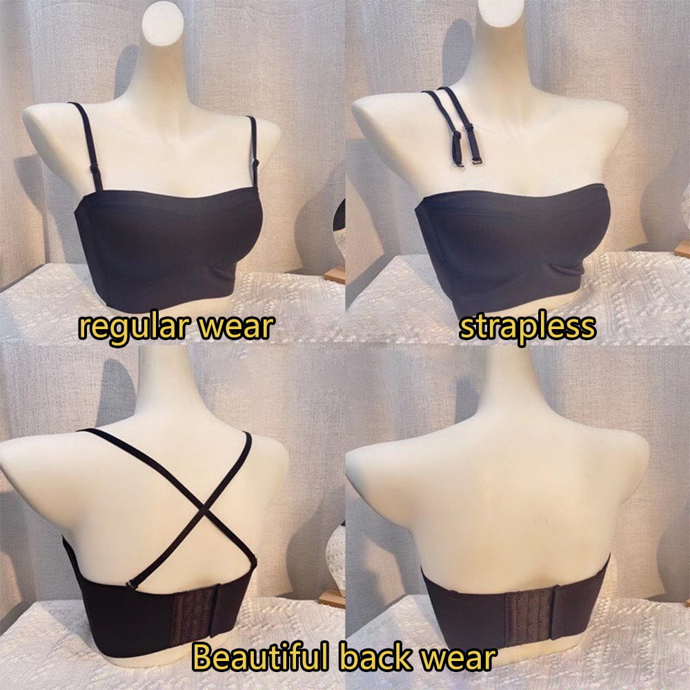 Bra Removable Straps Bra Type Thin Section Without Steel Ring Anti-exposure  Underarm-smoothing Comfort Lightly D88